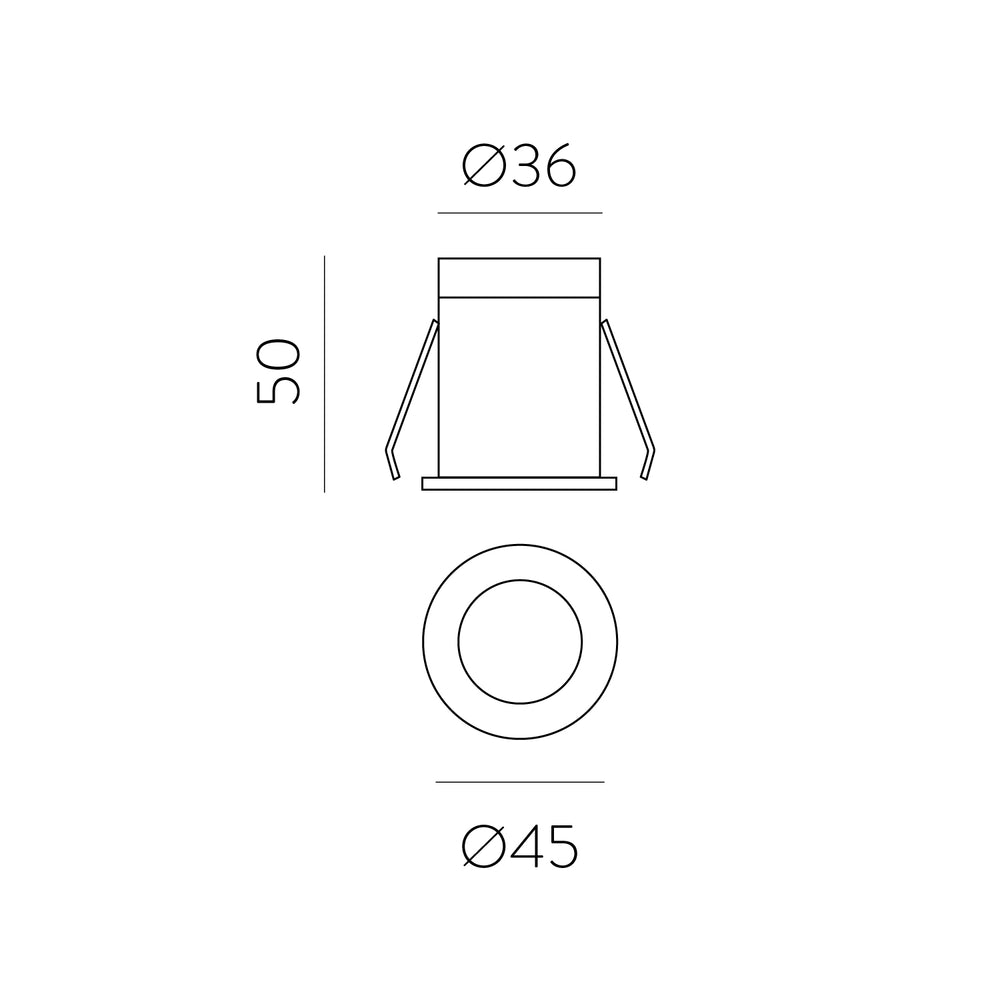 ACB Dot Recessed 3949/4 Black, LED 3W 3000K 245lm, CRI90 I, integrated LED E3949000N