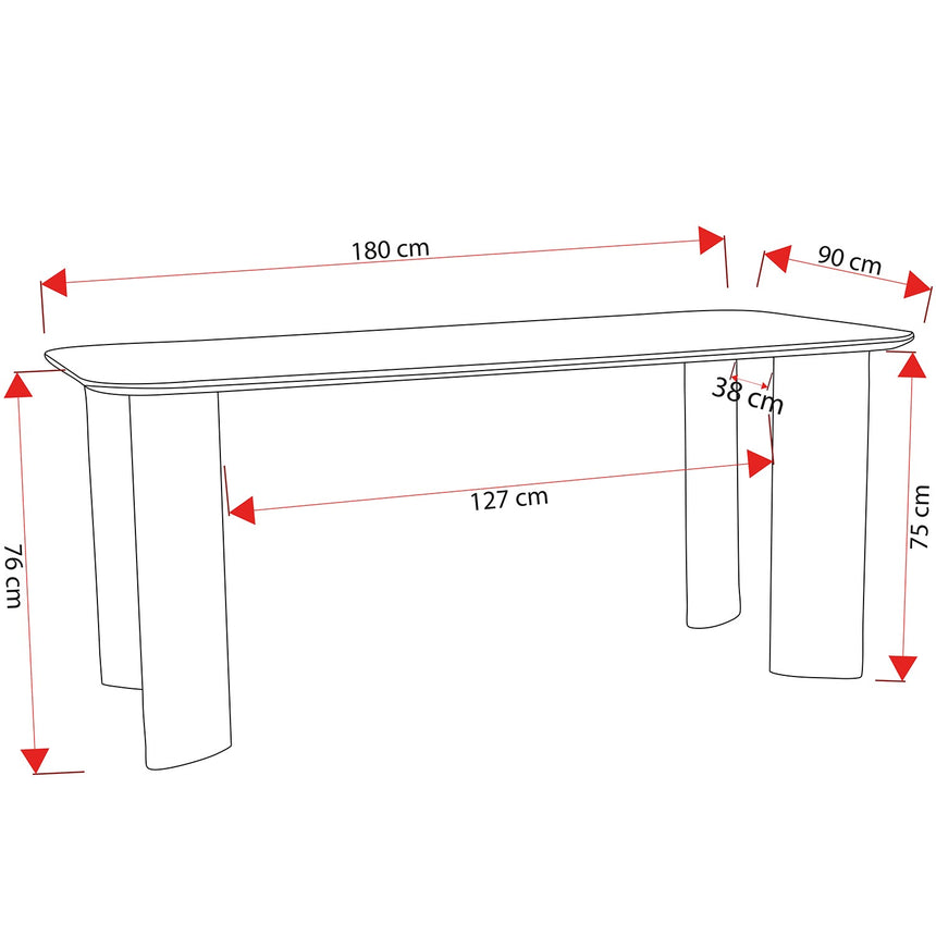 Mesa comedor madera mango 180x90x76cm 39498
