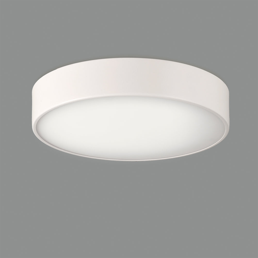 ACB Dins Ceiling Light 395/26 Smooth White, LED 18W 1890lm, CRI90 I IP44, Integrated LED, Kelvin 2700K-3000K Slide Switch P0395170B