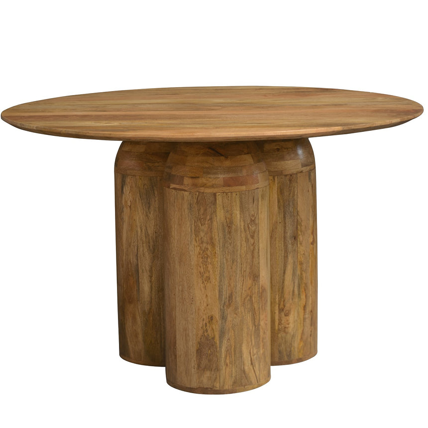 Mesa de comedor redonda madera mango 120x76cm 39500