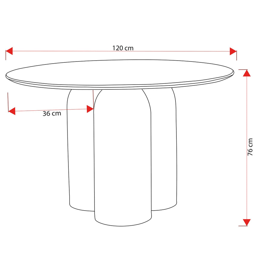 Mesa de comedor redonda madera mango 120x76cm 39500