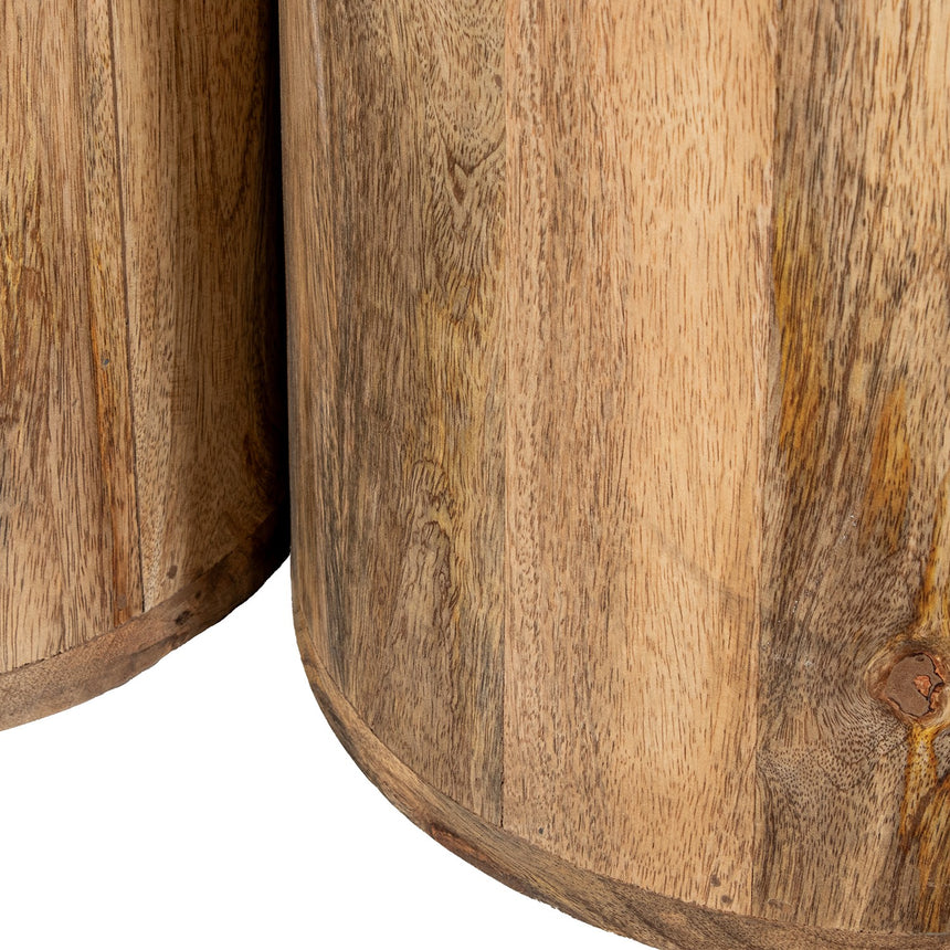 Mesa de comedor redonda madera mango 120x76cm 39500