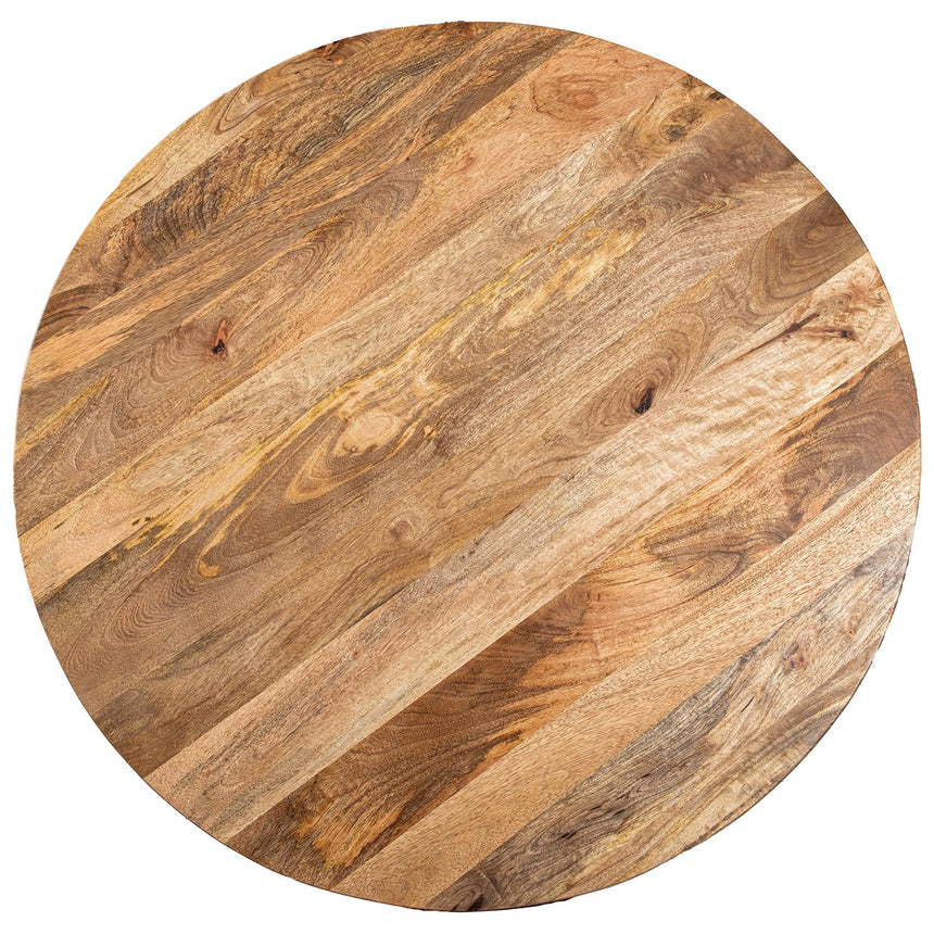 Mesa de comedor redonda madera mango 120x76cm 39500