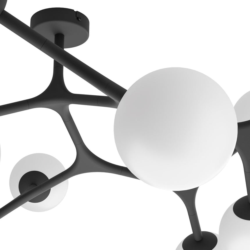 EGLO Maragall Plafón LED acero vidrio opalino mate negro blanco 39529