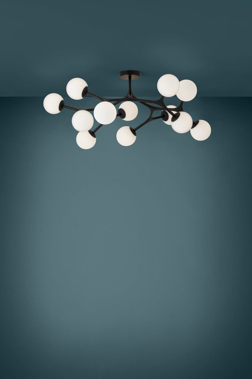 EGLO Maragall Plafón LED acero vidrio opalino mate negro blanco 39529