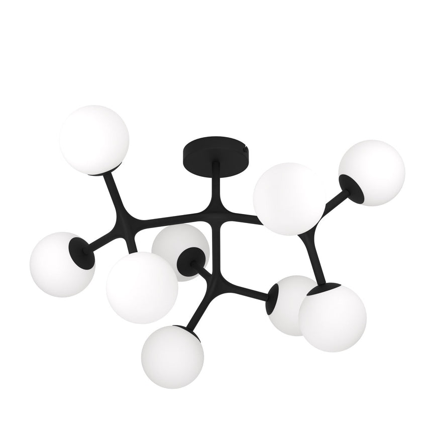 EGLO Maragall Plafón LED acero vidrio opalino mate negro blanco 39532