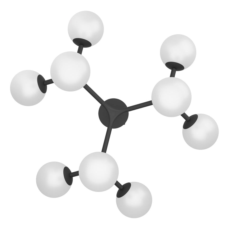 EGLO Maragall Plafón LED acero vidrio opalino mate negro blanco 39532