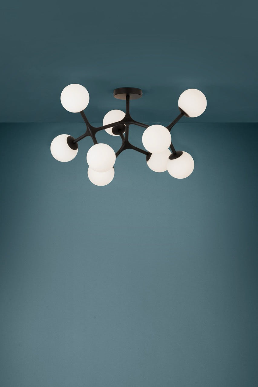 EGLO Maragall Plafón LED acero vidrio opalino mate negro blanco 39532