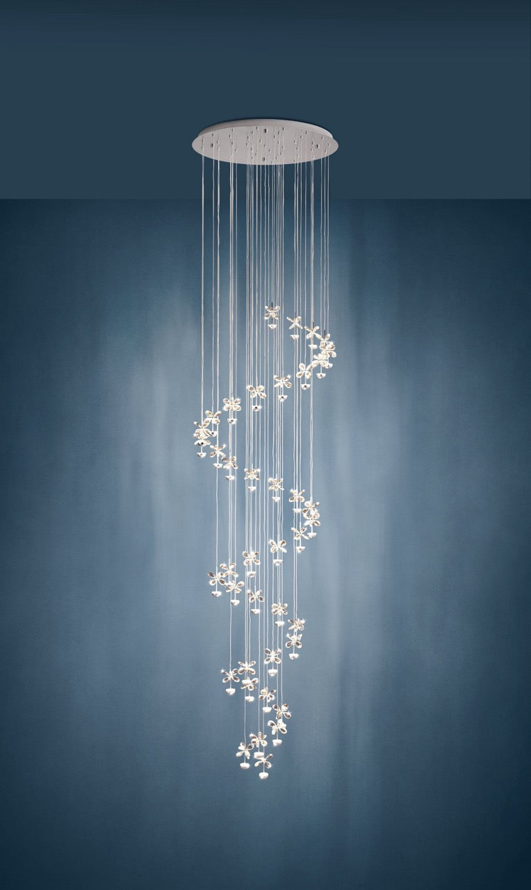 EGLO Pianopoli 1 Lámpara de techo colgante LED regulable acero cristal cromo claro 39545