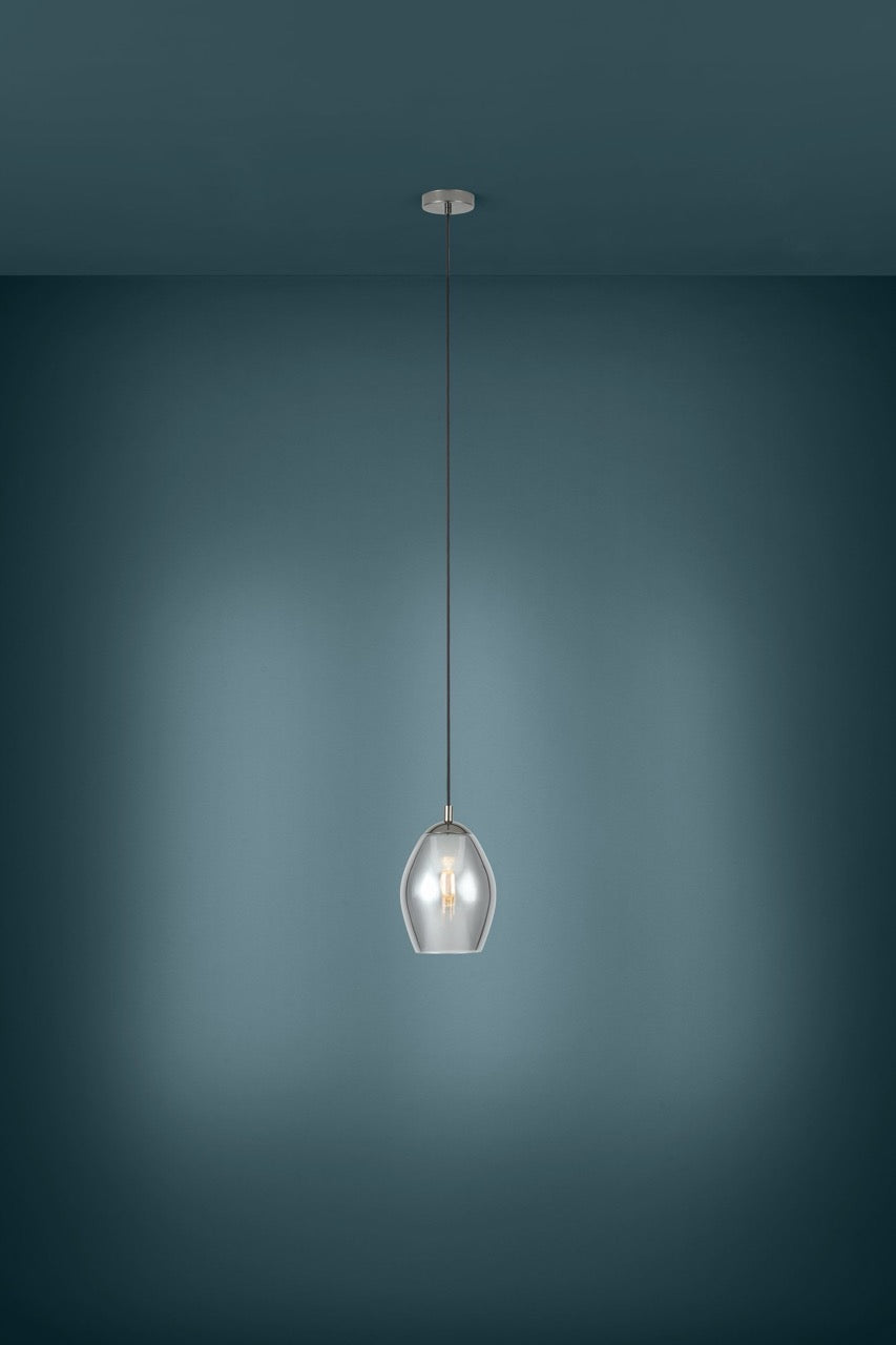 EGLO Estanys Lámpara de techo colgante acero vidrio vaporizado nickel-negro negro transparente 39564