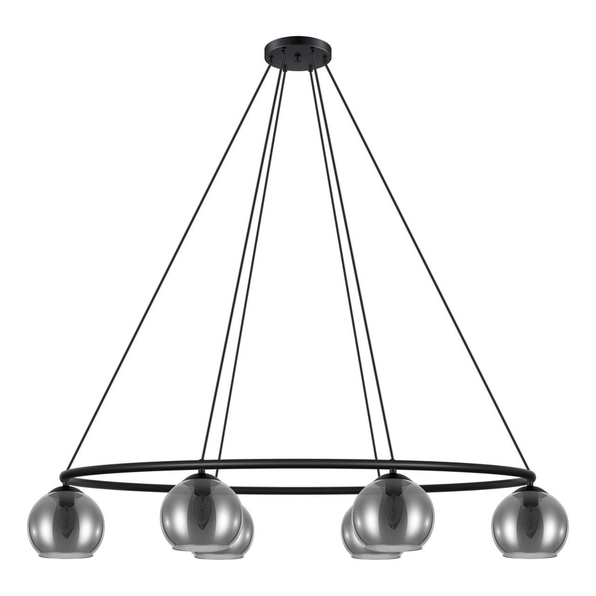 EGLO Daguella Lámpara de techo colgante acero vidrio vaporizado negro negro transparente 39578