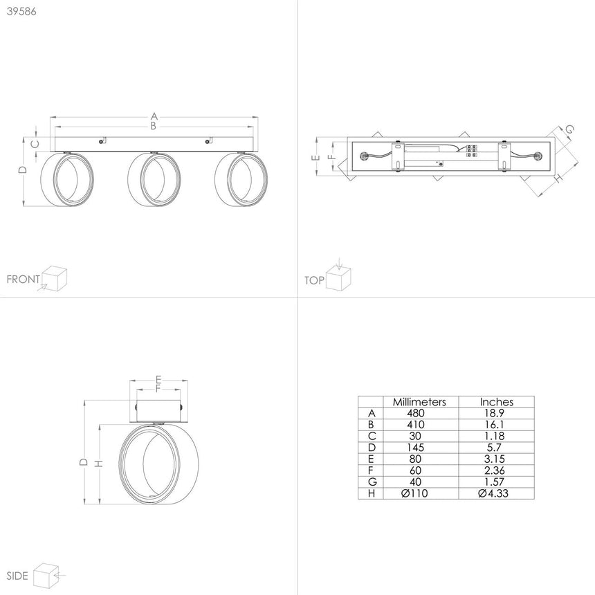 EGLO Albariza Foco LED aluminioacero blancocromo 39586