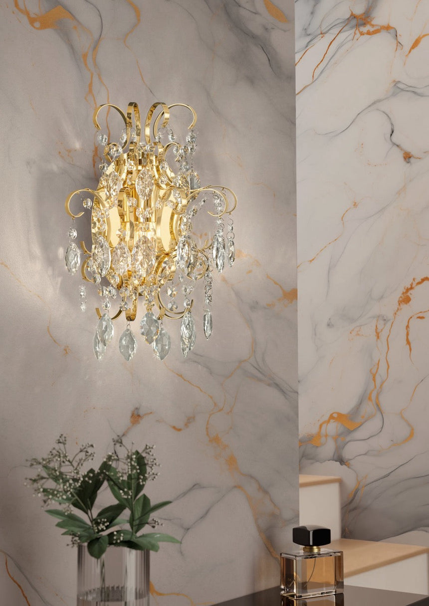 EGLO Fenoullet 1 Lámpara de pared acero cristal latón claro 39604