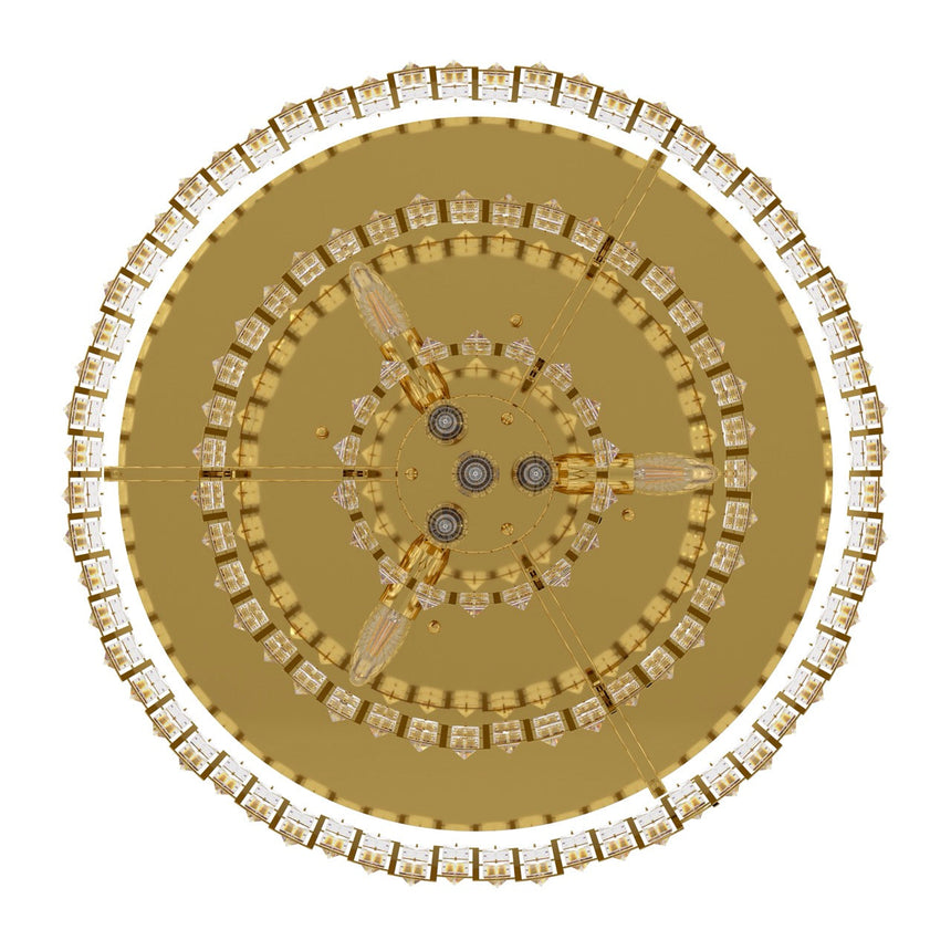 EGLO Calmeilles Plafón acero cristal latón claro 39611