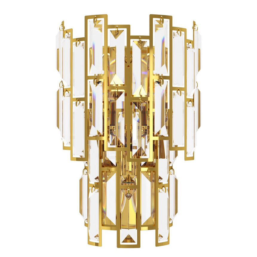 EGLO Calmeilles Lámpara de pared acero cristal latón claro 39615