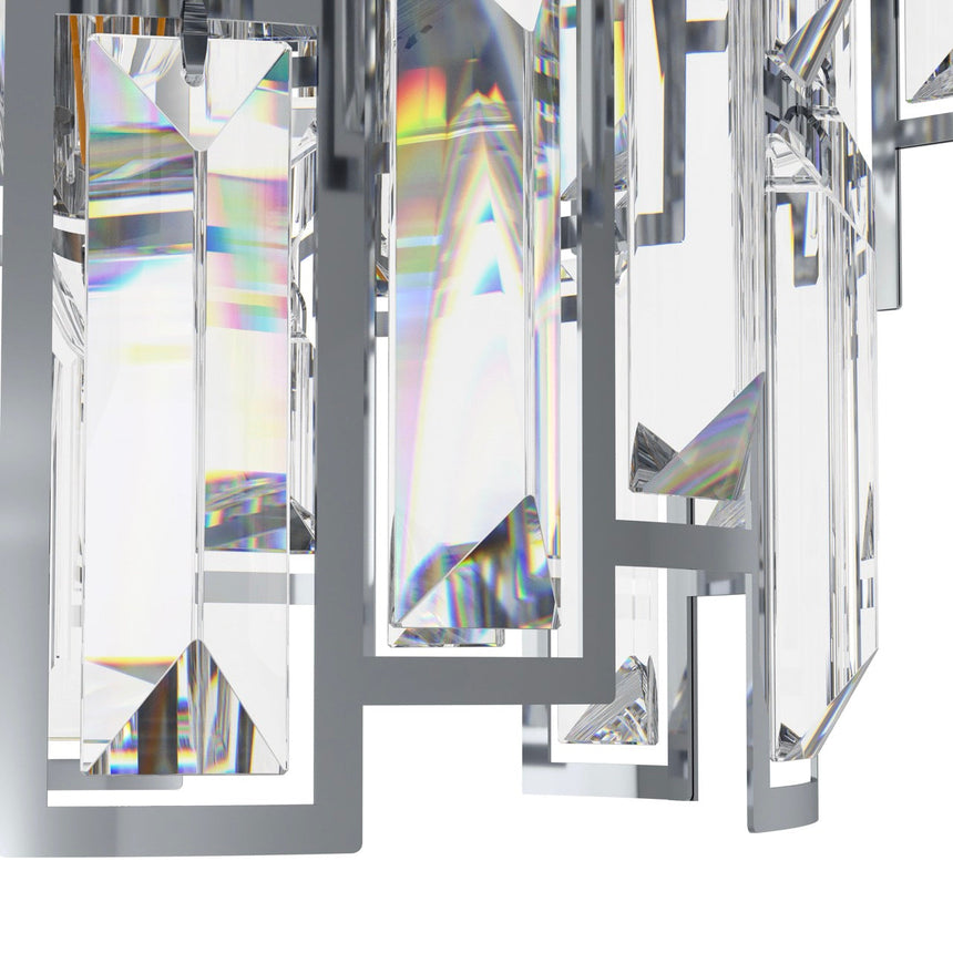 EGLO Calmeilles 1 Lámpara de techo colgante acero cristal cromo claro 39626