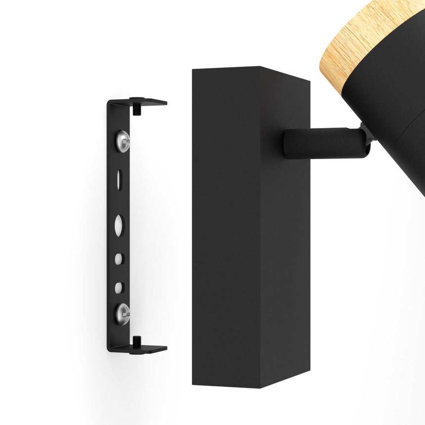 EGLO Cartagena Foco LED aceromadera negrocafé 39647