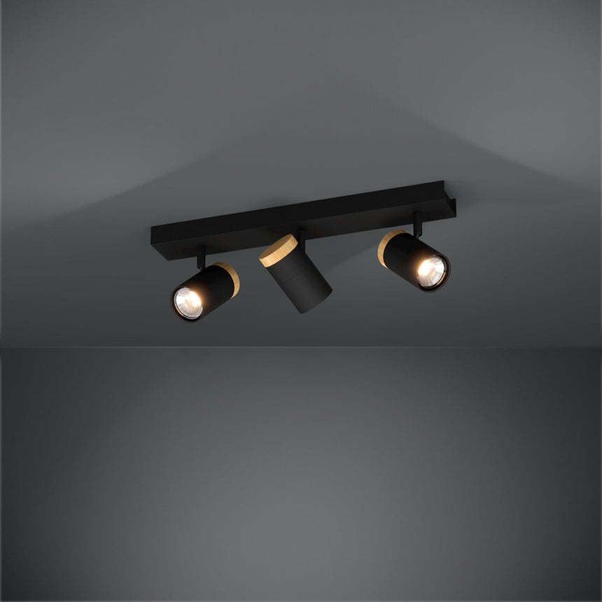 EGLO Cartagena Foco LED aceromadera negrocafé 39648