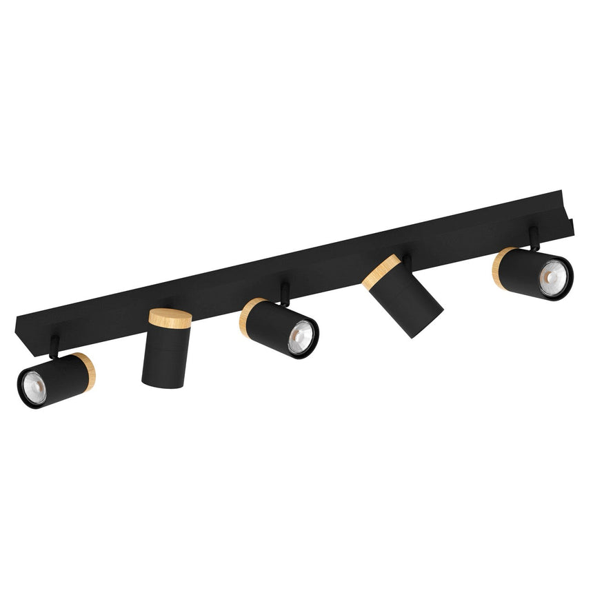 EGLO Cartagena Foco LED aceromadera negrocafé 39649