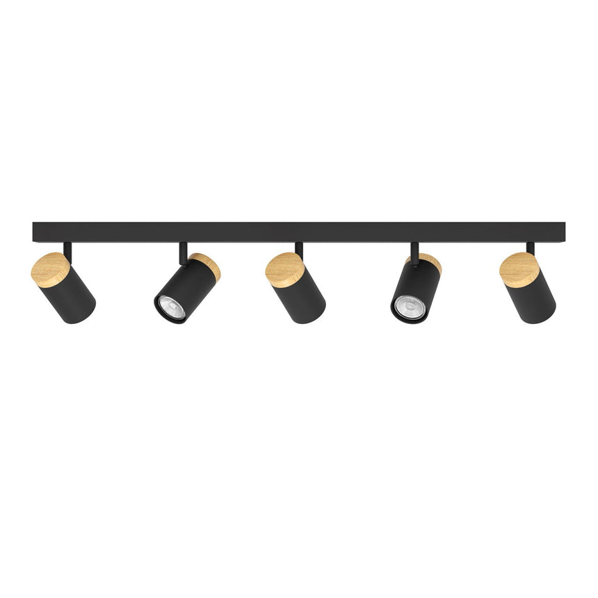 EGLO Cartagena Foco LED aceromadera negrocafé 39649