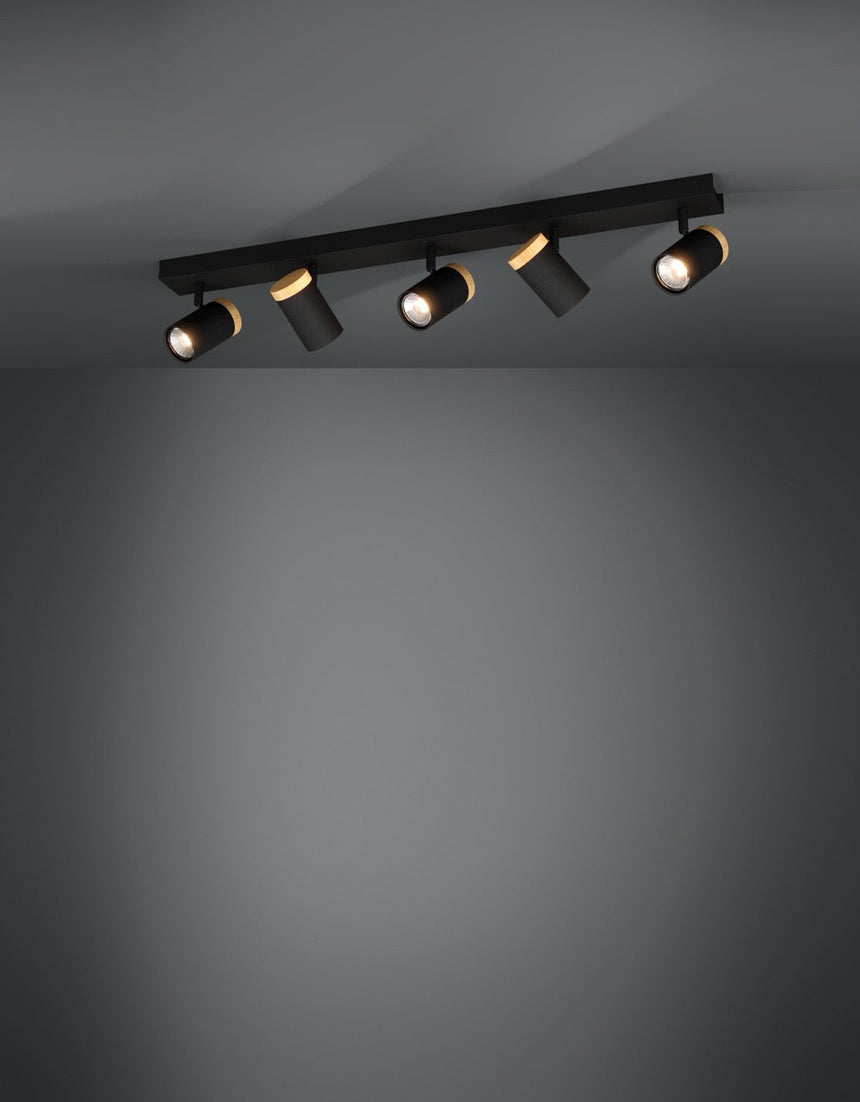 EGLO Cartagena Foco LED aceromadera negrocafé 39649