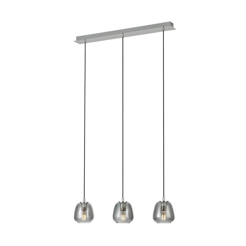 EGLO Albarino Lámpara de techo colgante acero vidrio vaporizado cromo negro transparente 39667