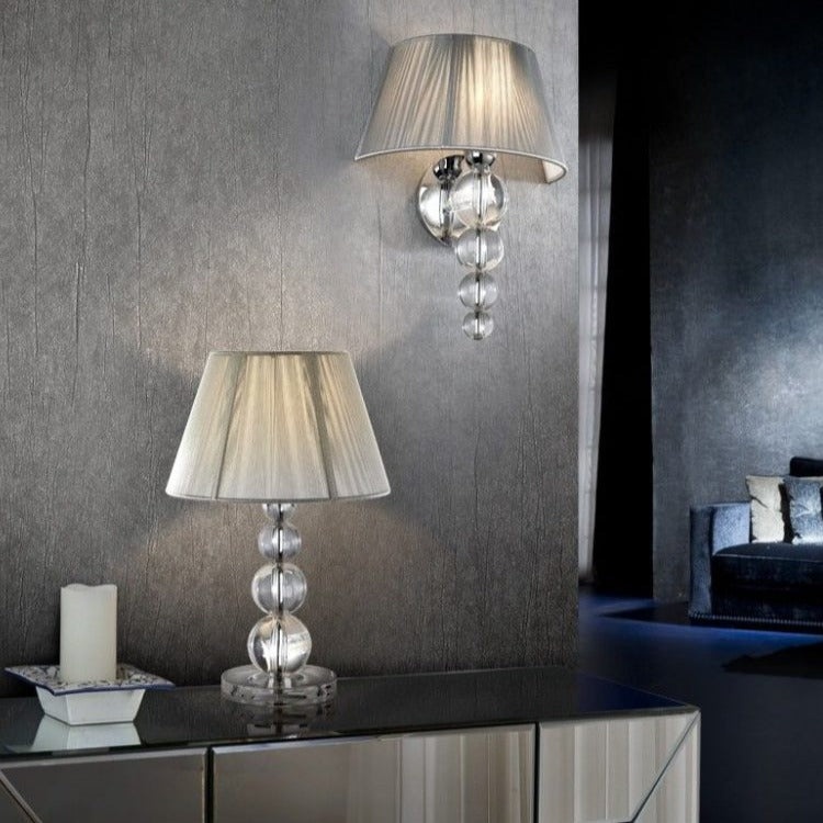 Schuller Mercury 662110 Lámparas de sobremesa Cromo, transparente y plata.