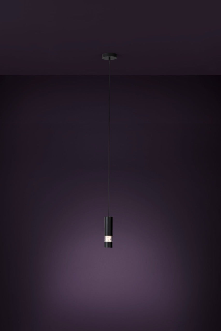 EGLO Bernabeta Lámpara de techo colgante LED acero plástico negro transparente 39705