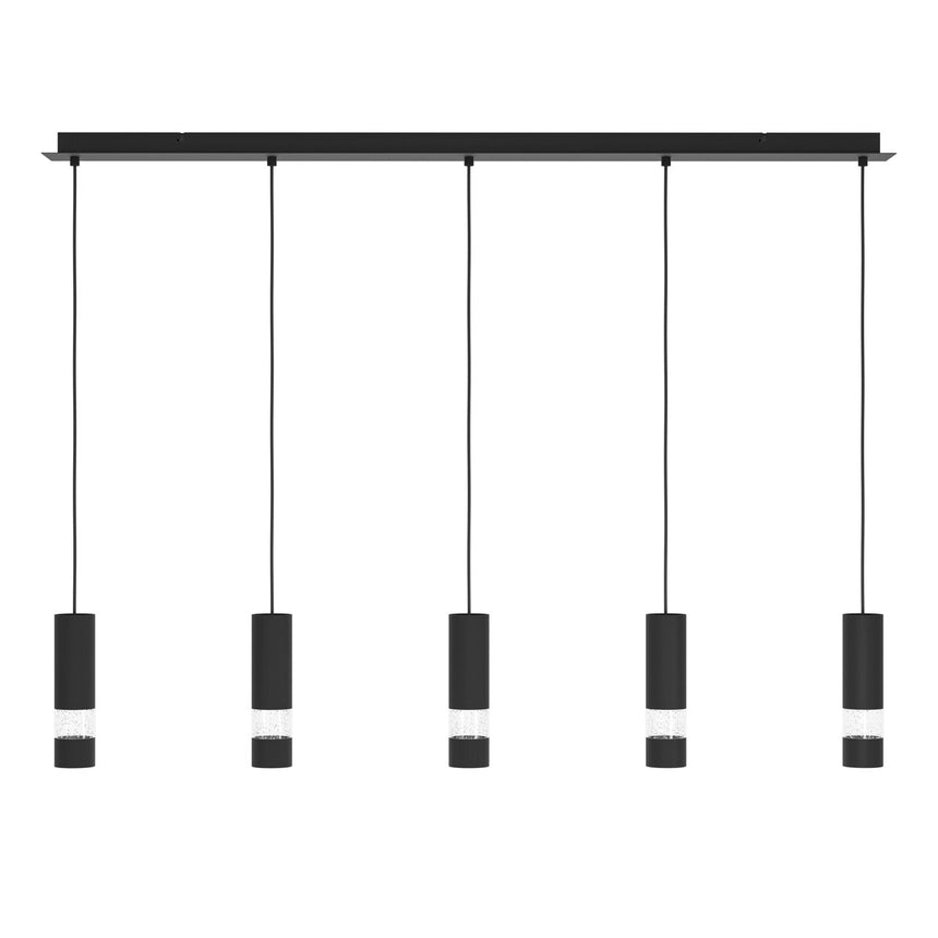 EGLO Bernabeta Lámpara de techo colgante LED acero plástico negro transparente 39706