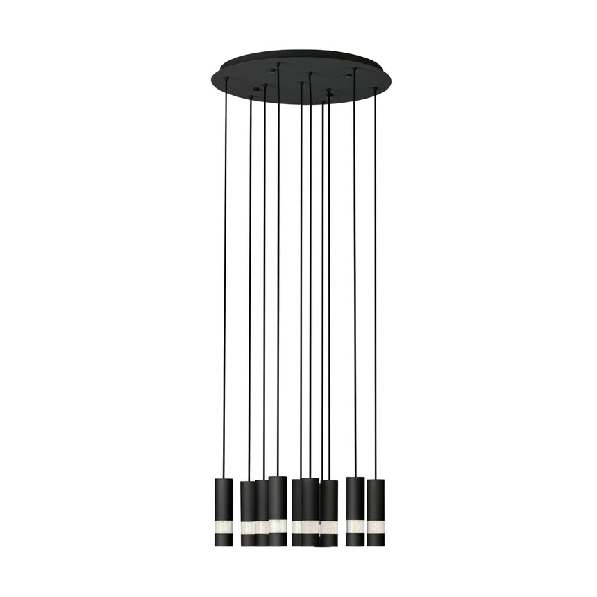 EGLO Bernabeta Lámpara de techo colgante LED acero plástico negro transparente 39708