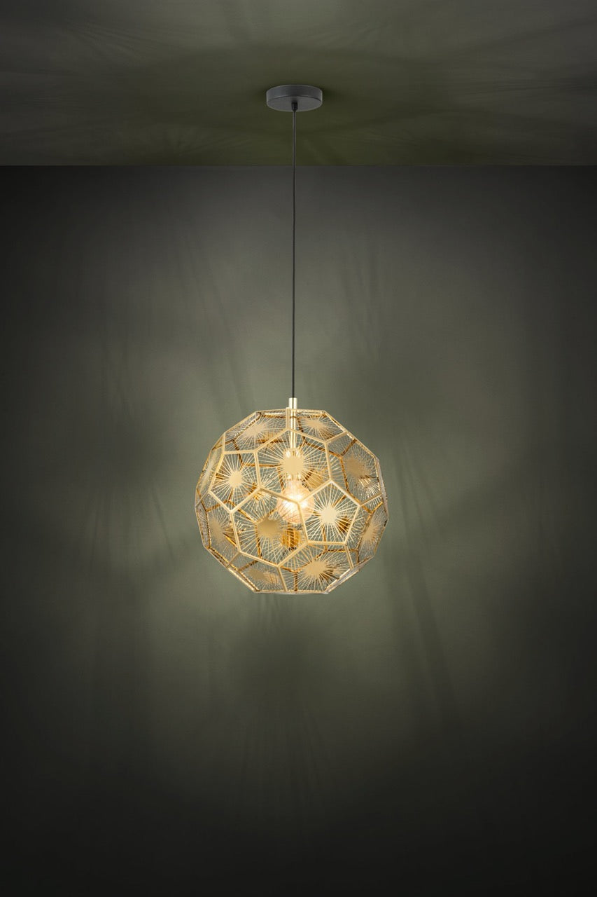 EGLO Skoura Lámpara de techo colgante acero negrolatón 39755