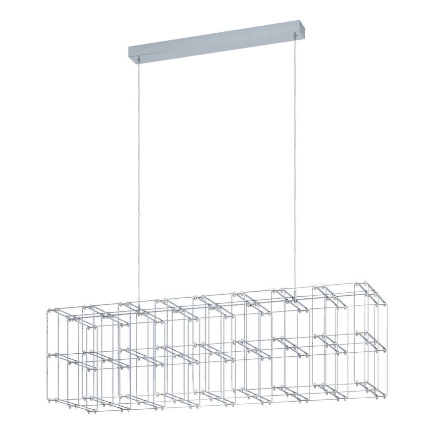 EGLO Frontera Lámpara de techo colgante LED regulable acero cromo 39763