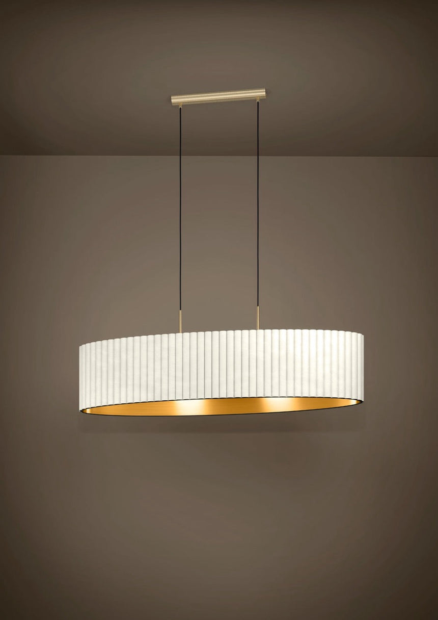 EGLO Tamaresco Lámpara de techo colgante acero terciopelo latón cepillado blancooro 39764