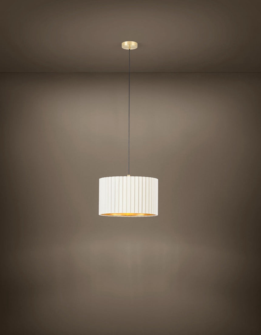 EGLO Tamaresco Lámpara de techo colgante acero terciopelo latón cepillado blancooro 39765