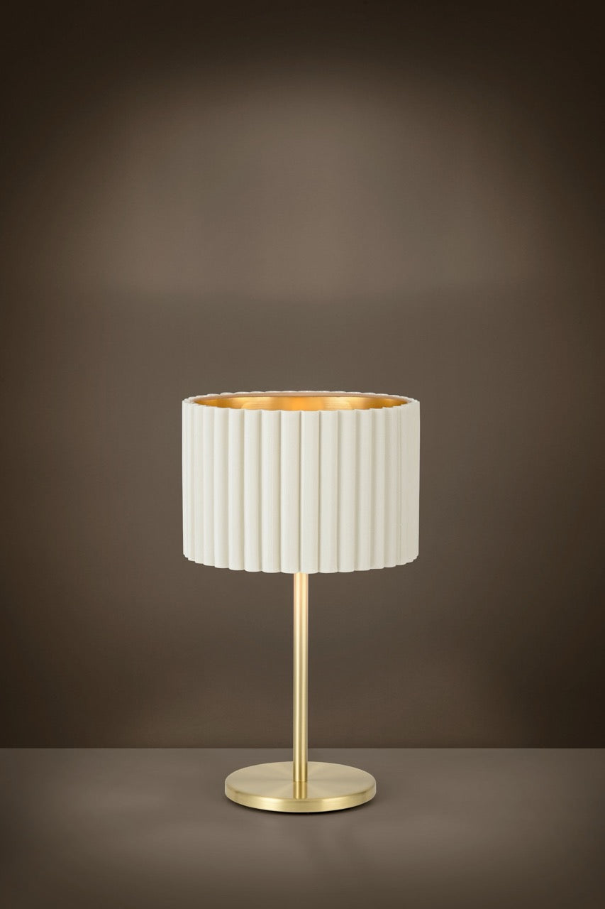 EGLO Tamaresco Lámpara sobremesa acero terciopelo latón cepillado blancooro 39766