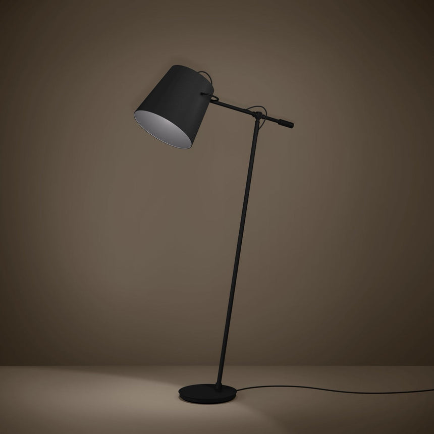 EGLO Granadillos Lámpara de pie acero textil negro negro 39867