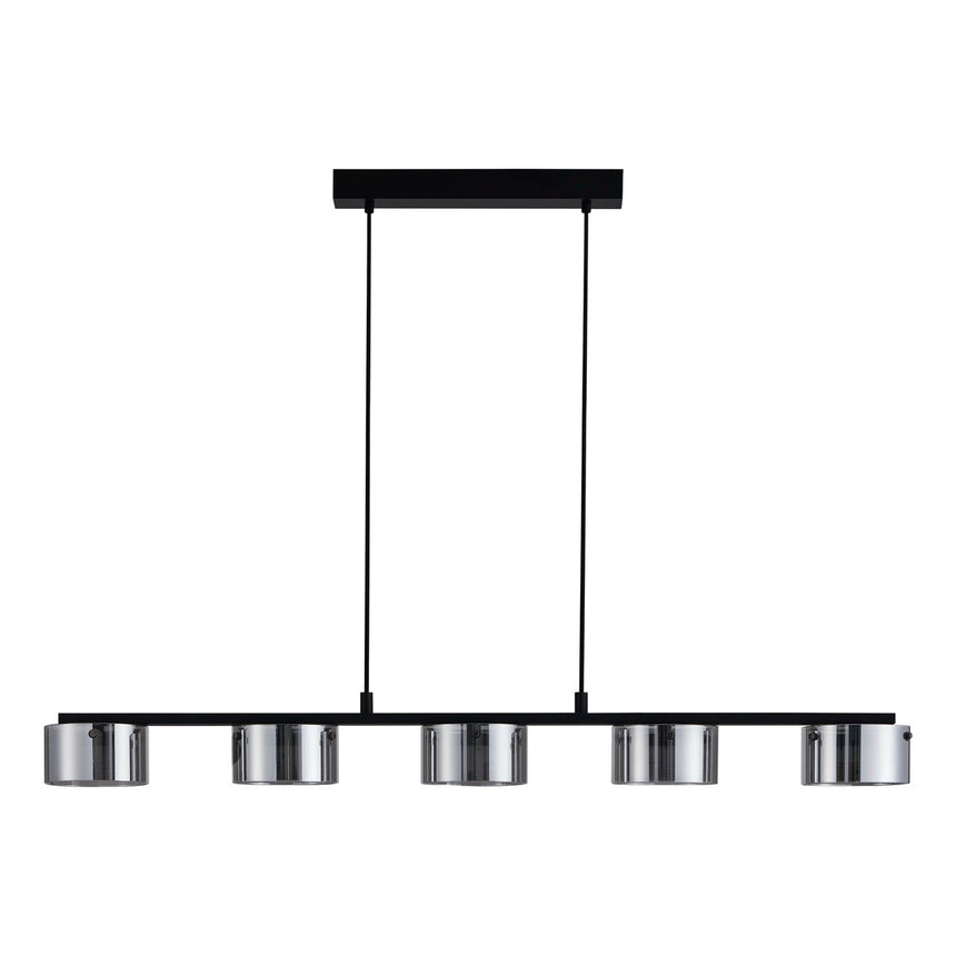 EGLO Copillos Lámpara de techo colgante LED regulable acero vidrio vaporizado negro negro transparente 39875