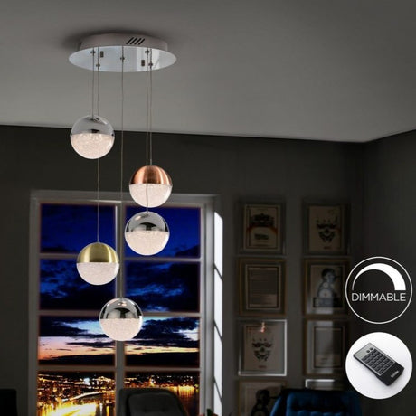 Schuller Sphere 793534D Lámparas de techo Cromo, latón, cobre, traspte.