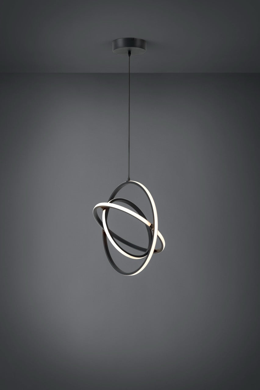 EGLO Retornio Lámpara de techo colgante LED aceroaluminio plástico negro blanco 39892