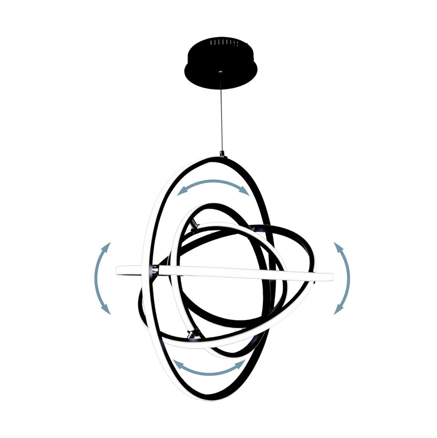 EGLO Retornio Lámpara de techo colgante LED aceroaluminio plástico negro blanco 39893
