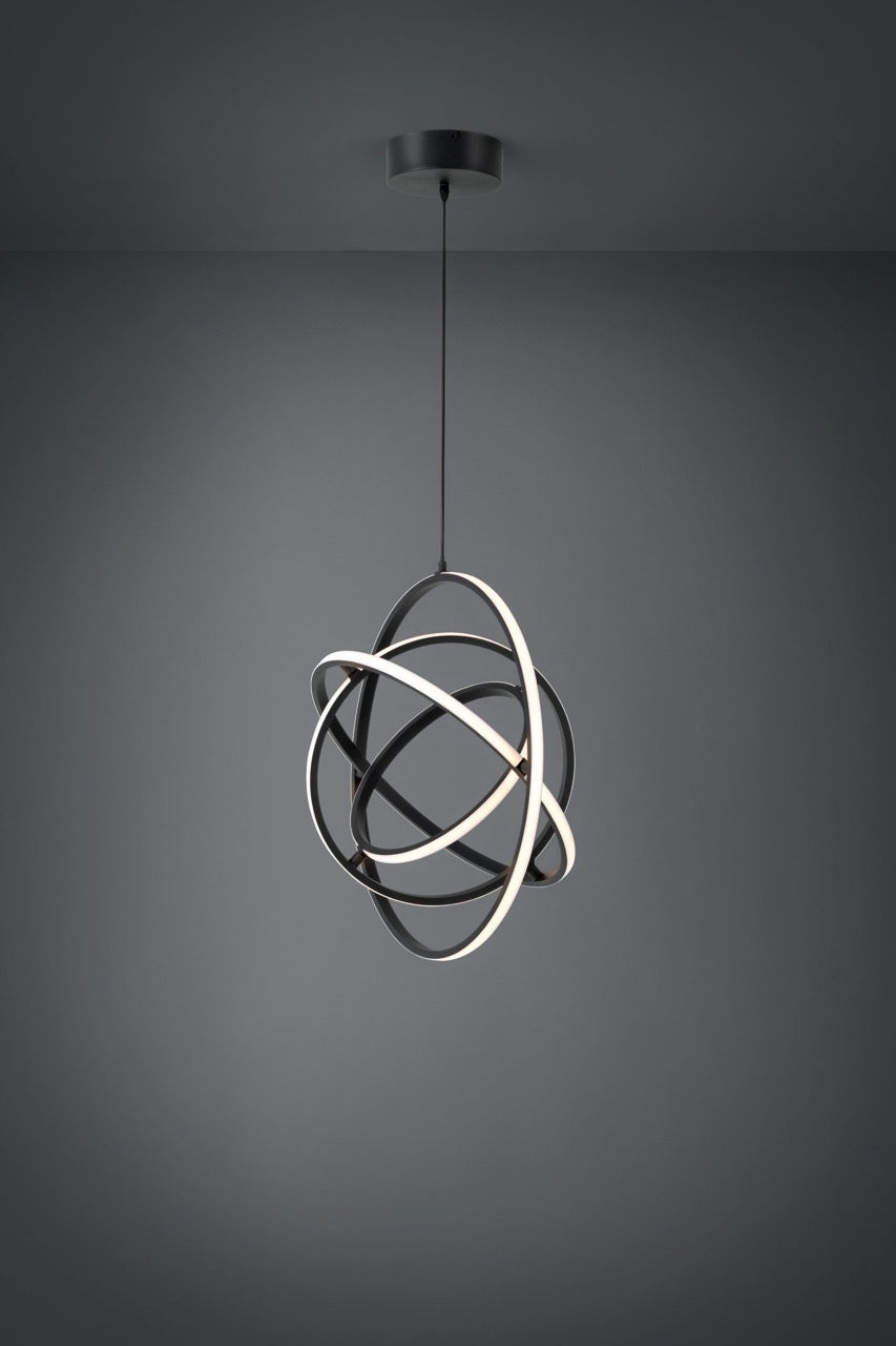 EGLO Retornio Lámpara de techo colgante LED aceroaluminio plástico negro blanco 39893