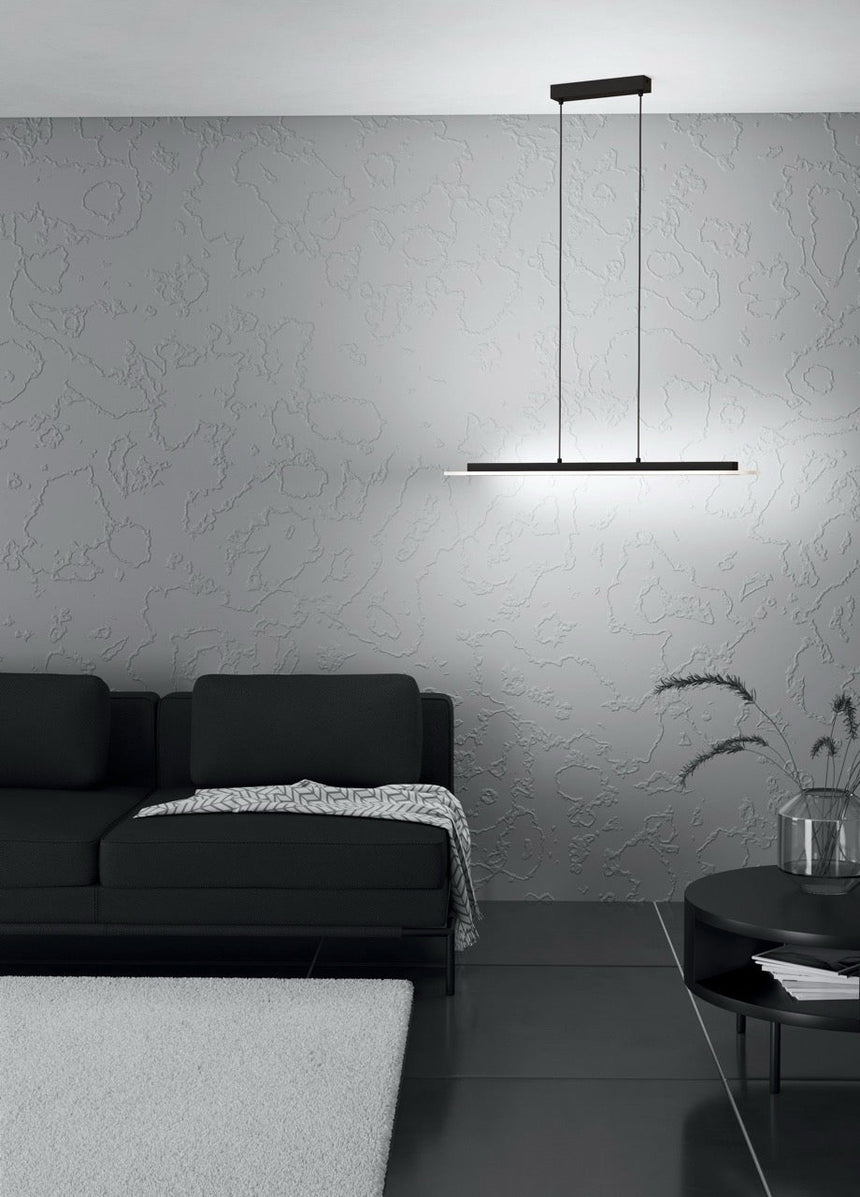 EGLO Bucita Lámpara de techo colgante LED regulable 2 luces acero plástico negro satinado 39901