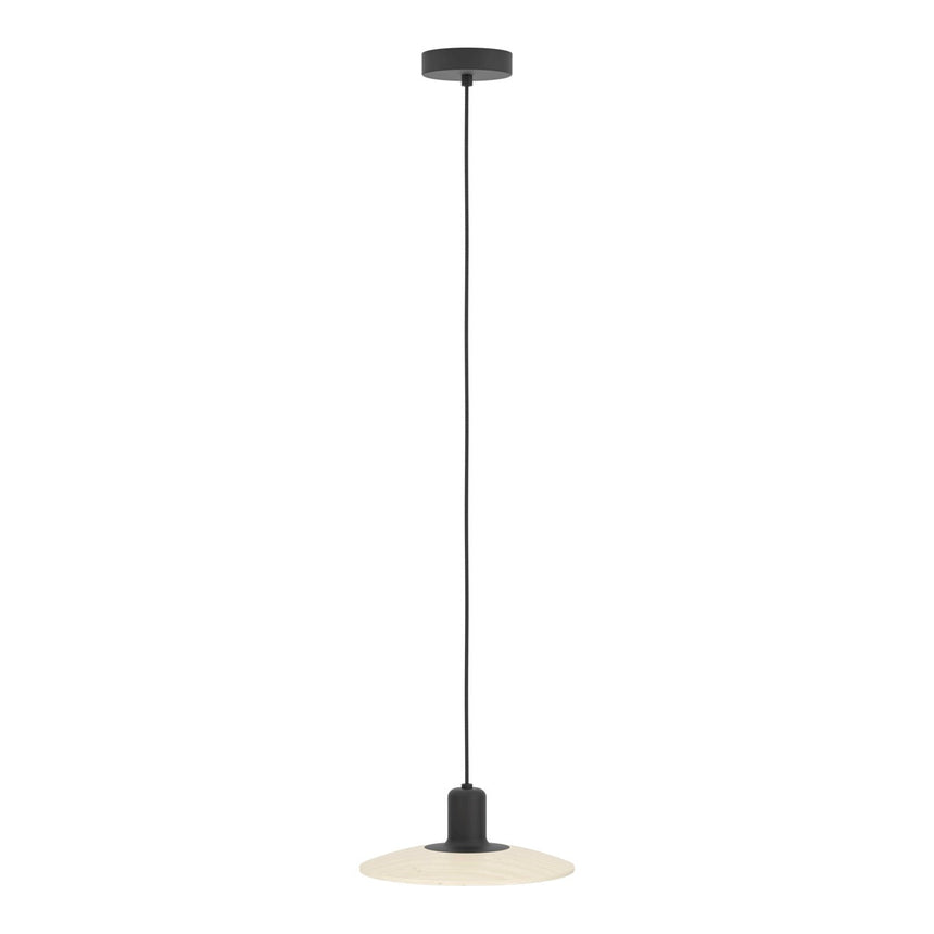 EGLO Mayazes Lámpara de techo colgante LED acero madera negro naturaleza 39911