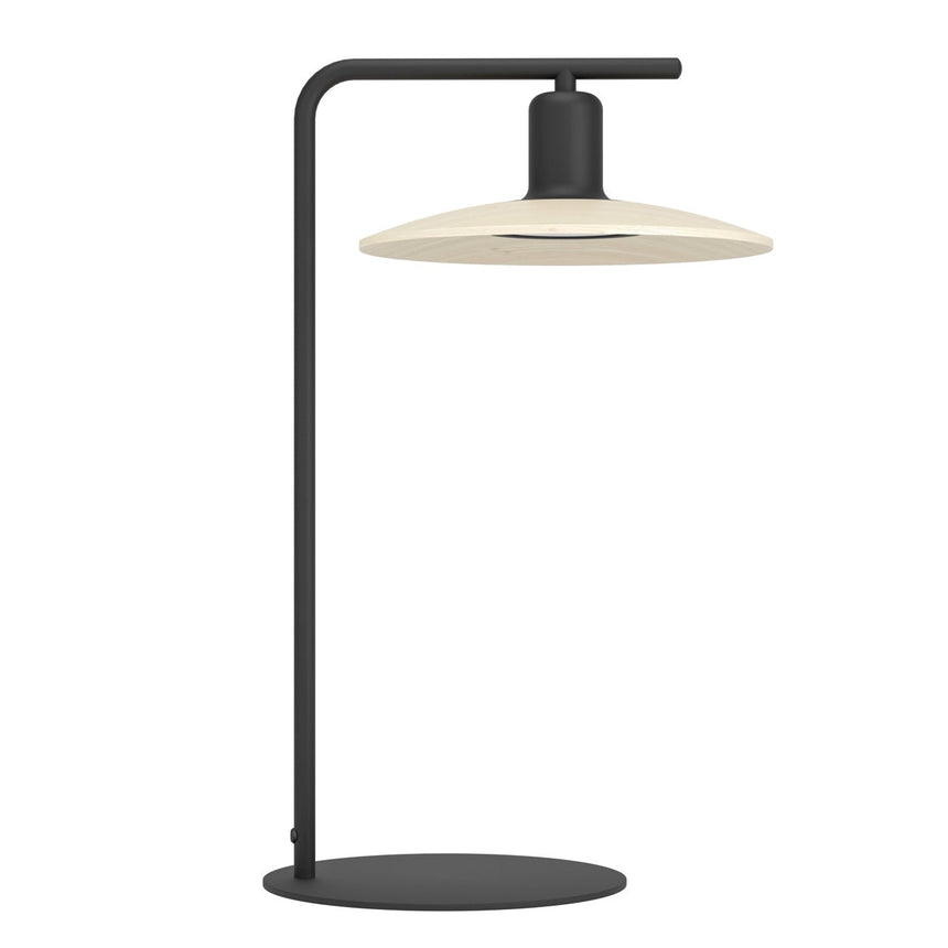 EGLO Mayazes Lámpara sobremesa LED acero madera negro naturaleza 39913