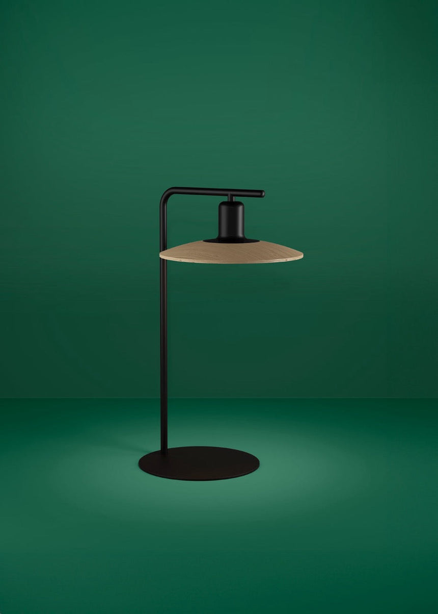 EGLO Mayazes Lámpara sobremesa LED acero madera negro naturaleza 39913