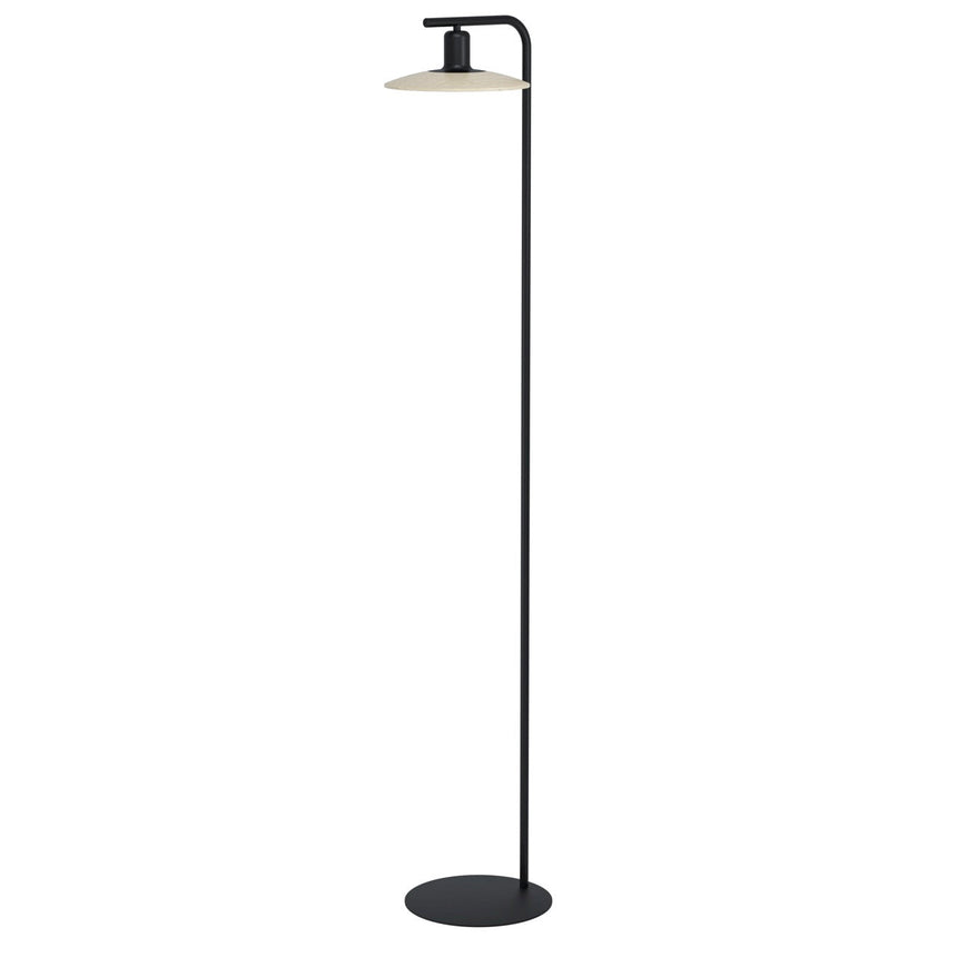 EGLO Mayazes Lámpara de pie LED acero madera negro naturaleza 39914