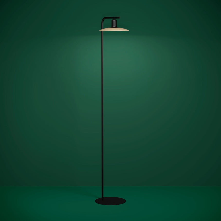 EGLO Mayazes Lámpara de pie LED acero madera negro naturaleza 39914