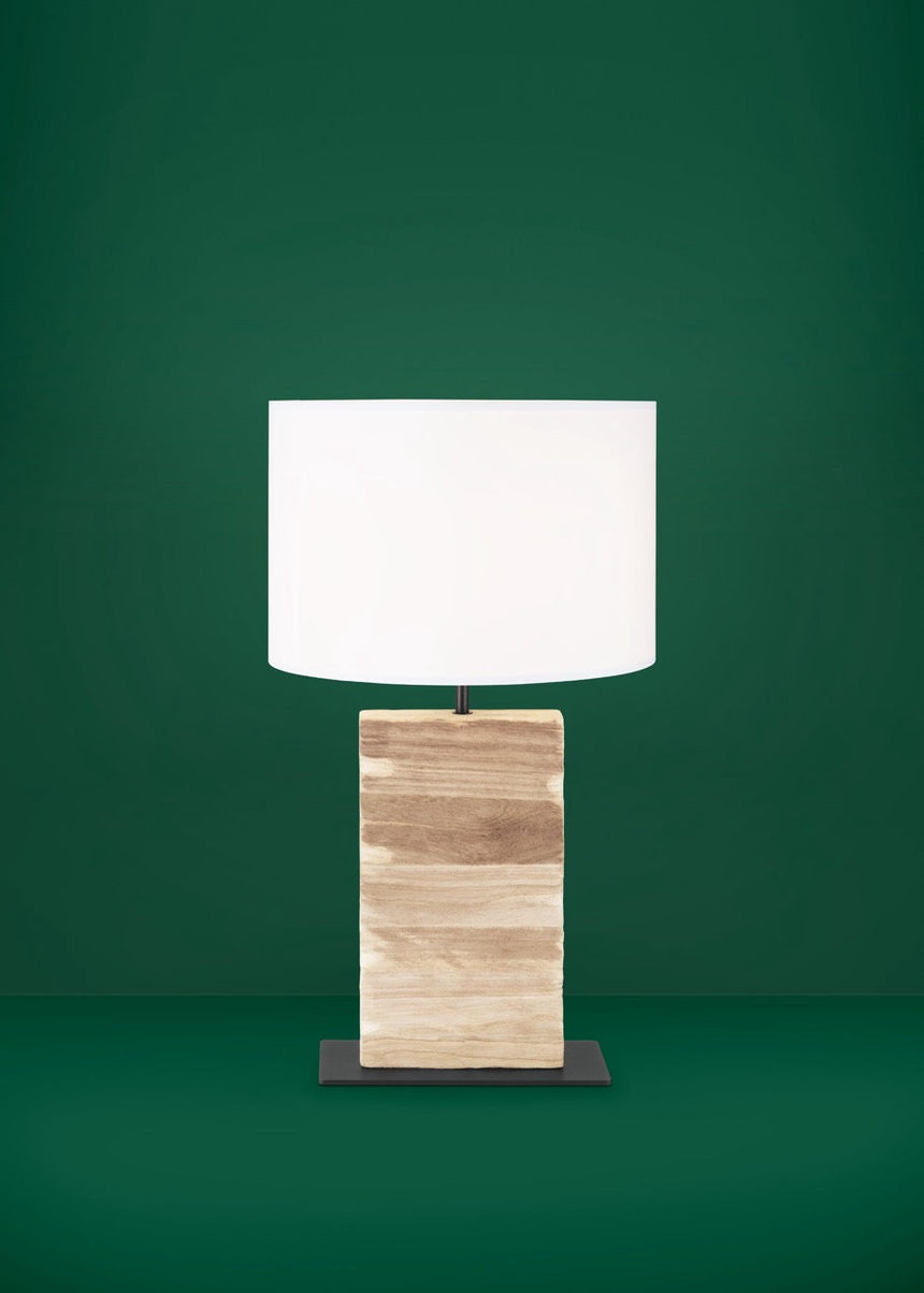 EGLO Contessore Lámpara sobremesa aceromadera textil negrocafé blanco 39917