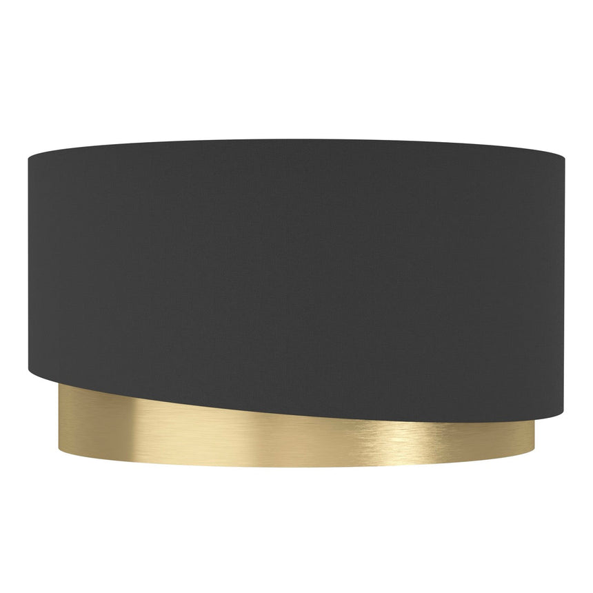 EGLO Manderline Plafón acero textil negro negrolatón 39924