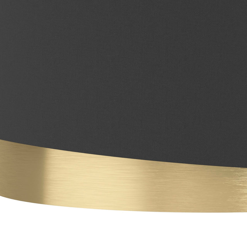 EGLO Manderline Plafón acero textil negro negrolatón 39924